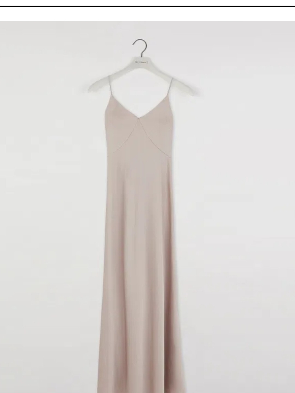Sleeveless V-Neck Slip Maxi Dress - Neutral Beige